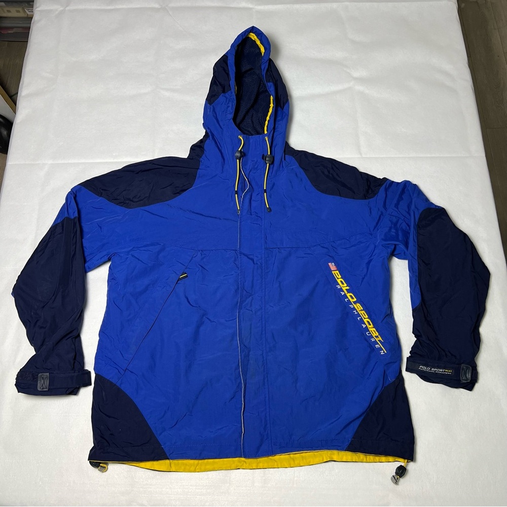 Polo Ralph Lauren Sport Coat Mens Size XXLarge Full Zip Hooded VTG